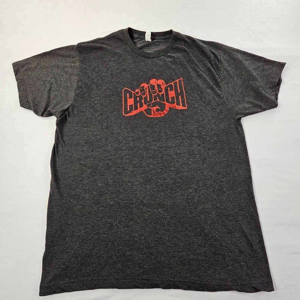 Crunch Fitness Gray Short Sleeve Cotton Blend T-Shirt Men's XL